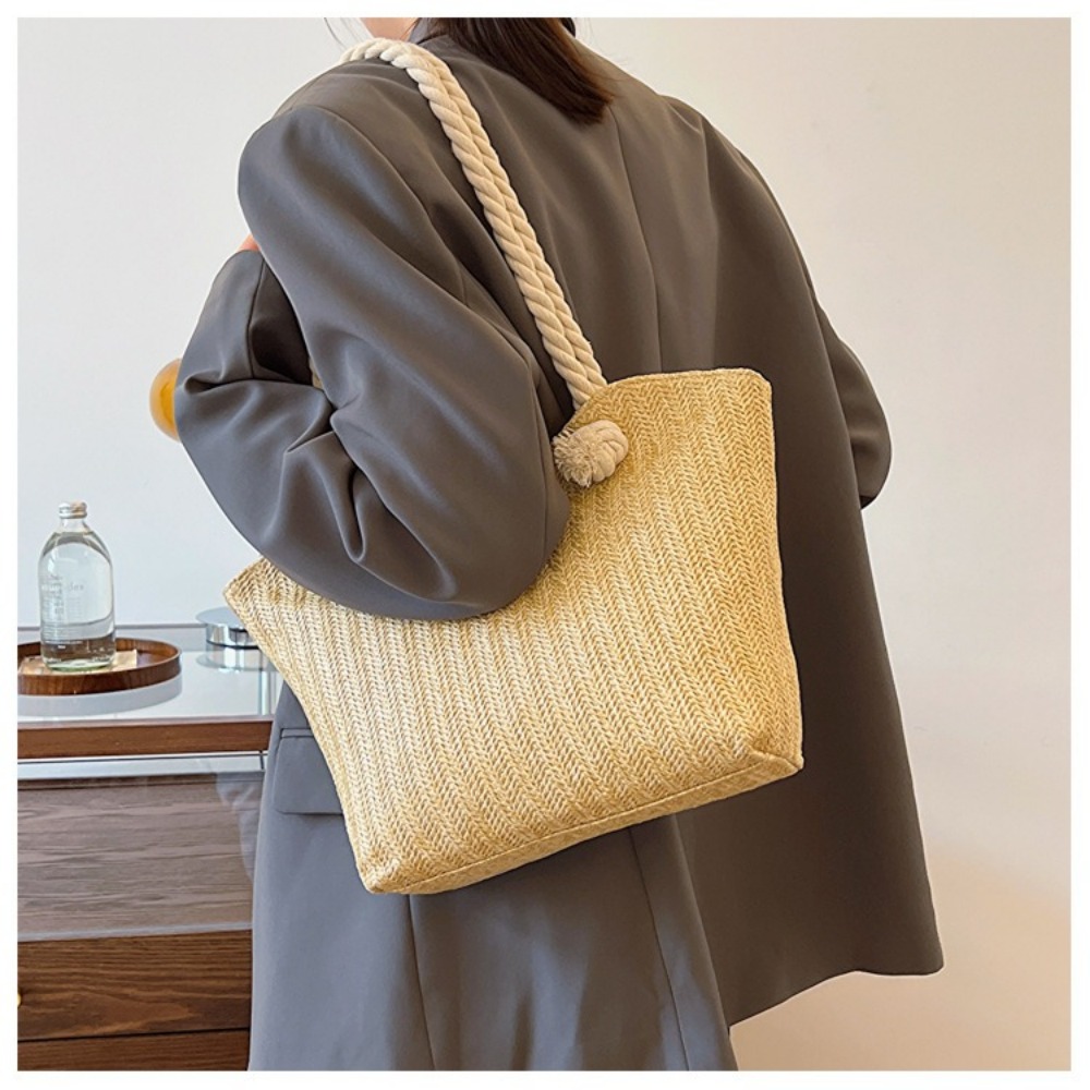 Nowa Letnia Torba Plażowa Duża – Women'S Raffia Bags recenzja i cena